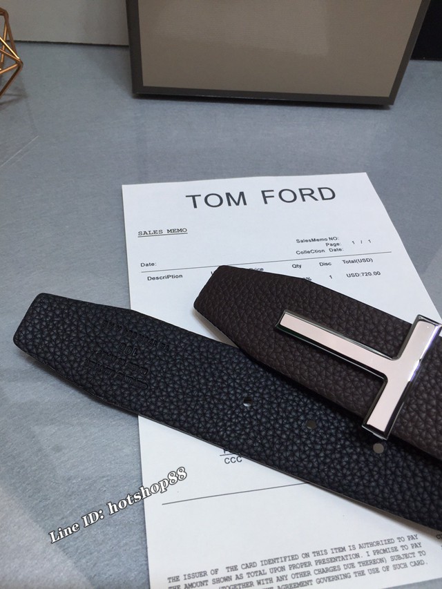 TOM FORD商務男士皮帶 湯姆福特雙面小牛皮腰帶  jjp1871